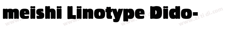 meishi Linotype Dido字体转换